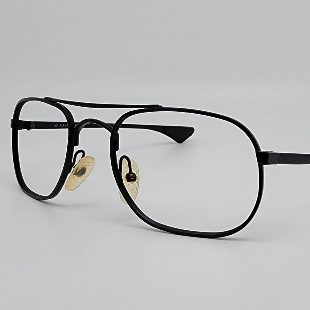 ArtCraft USA Matte Black Aviator Pilot USAF Air Force Eyeglasses Frame 55-22-130
